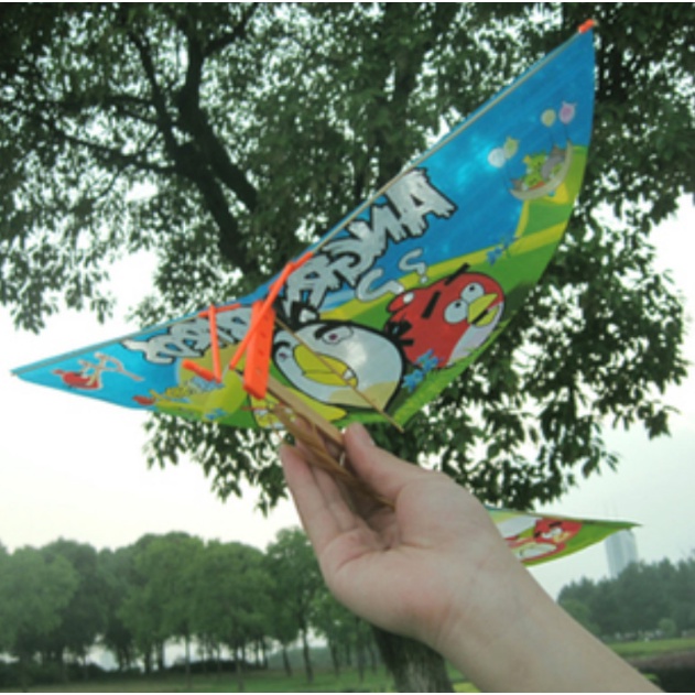 Đồ chơi thủ công chim bay lượn, máy bay lắp ghép   ném tay vỗ cánh cực hay