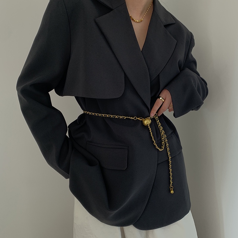 Thắt lưng dây xích bằng kim loại phong cách cổ điển dành cho nữ