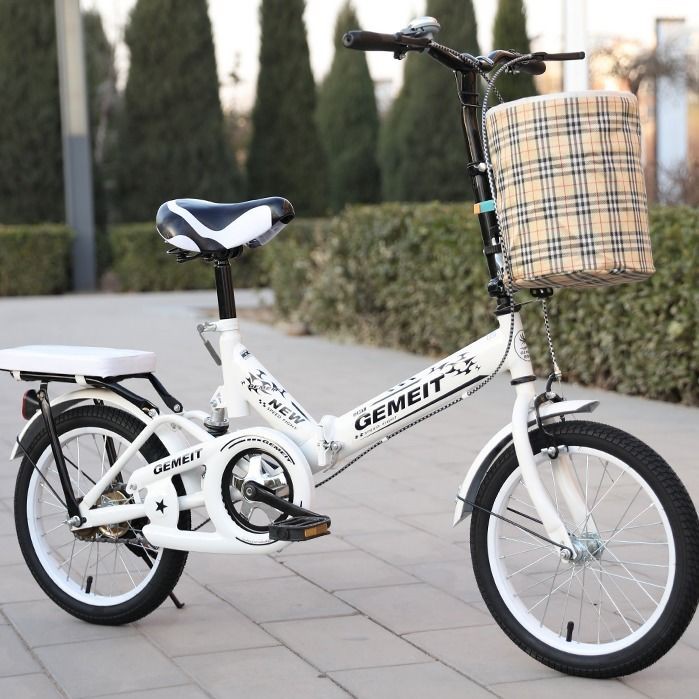 Xe đạp gấp mới 16 inch 20 inch hấp thụ sốc cho thanh niên Xe đạp cũ nam và nữ sinh viên xe đẩy trẻ em người lớn