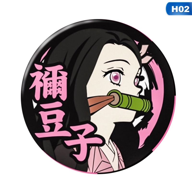 flowersqueen Huy hiệu cài áo Anime Demon Slayer: Kimetsu no Yaiba Kamado Tanjirou