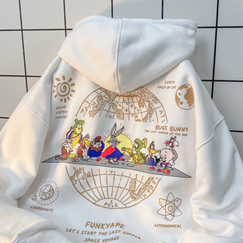 Áo Khoác Hoodie Form Rộng Phối Zip Unisex FUNKY Vải Nỉ Bông Dày Dặn Caunisex | BigBuy360 - bigbuy360.vn