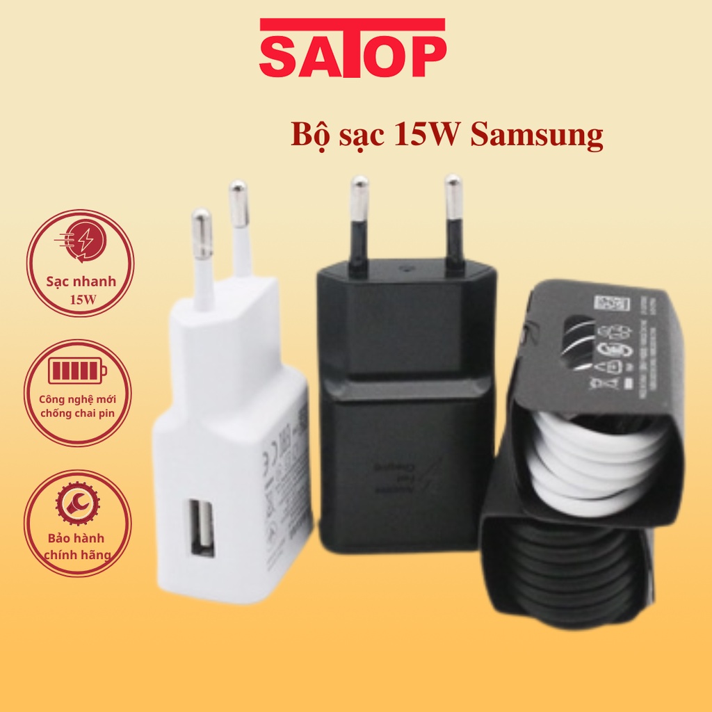 Bộ sạc 15w Samsung chính hãng MADE IN VIETNAM hàng xuất khẩu sạc nhanh khoogn bị chai pin, nóng máy, giật lag