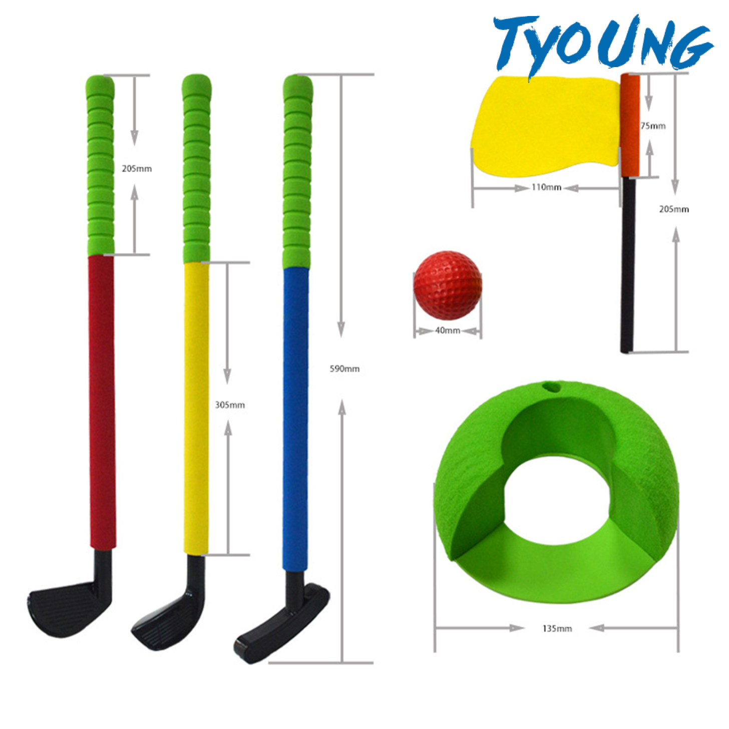 Bộ 3 Gậy Đánh Golf Dành Cho Trẻ Em