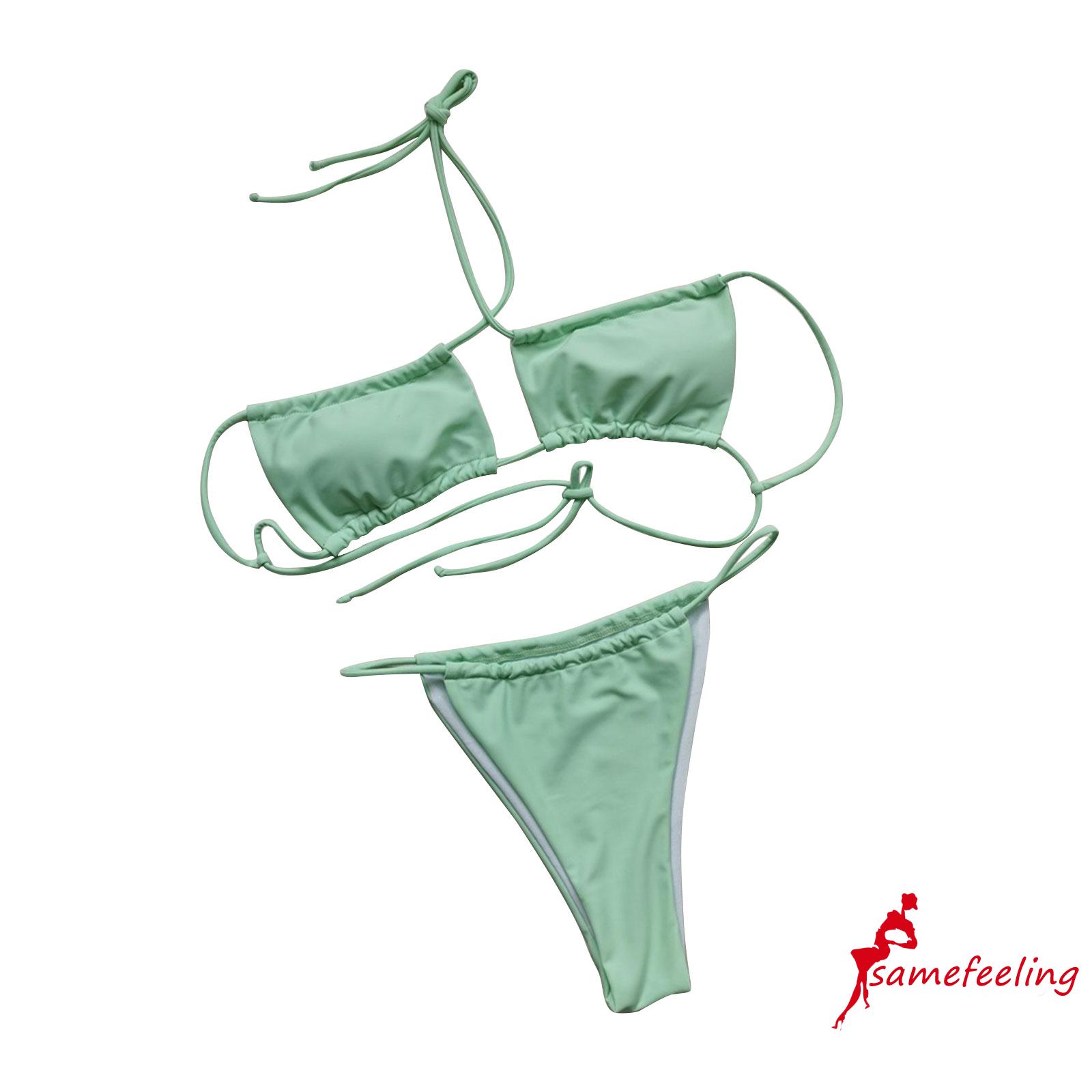 SF Bộ Đồ Bơi Hai Mảnh Màu Trơn Cho Nữ | BigBuy360 - bigbuy360.vn