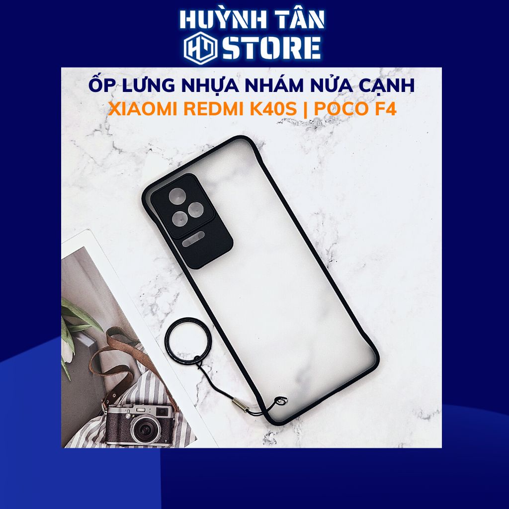 Ốp lưng redmi k40s nửa cạnh lưng nhám chống bám vân tay bảo vệ camera - phụ kiện điện thoại huỳnh tân store