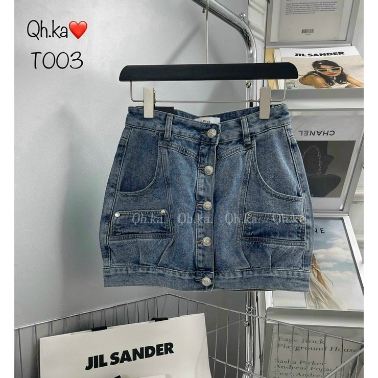 CHÂN VÁY JEANS CÚC TÚI HỘP LOẠI 1 MS32027