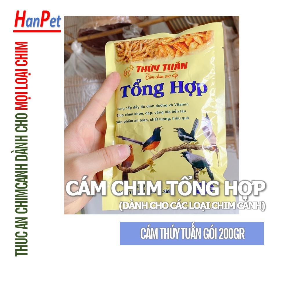 HNTT- Cám chim Thúy Tuấn là loại thức ăn chim dành cho chim cảnh dùng cho chim khuyên chào mào chích chòe họa mi