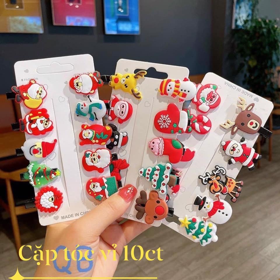 SET 10 KẸP TÓC NOEL SIÊU XINH CHO BÉ