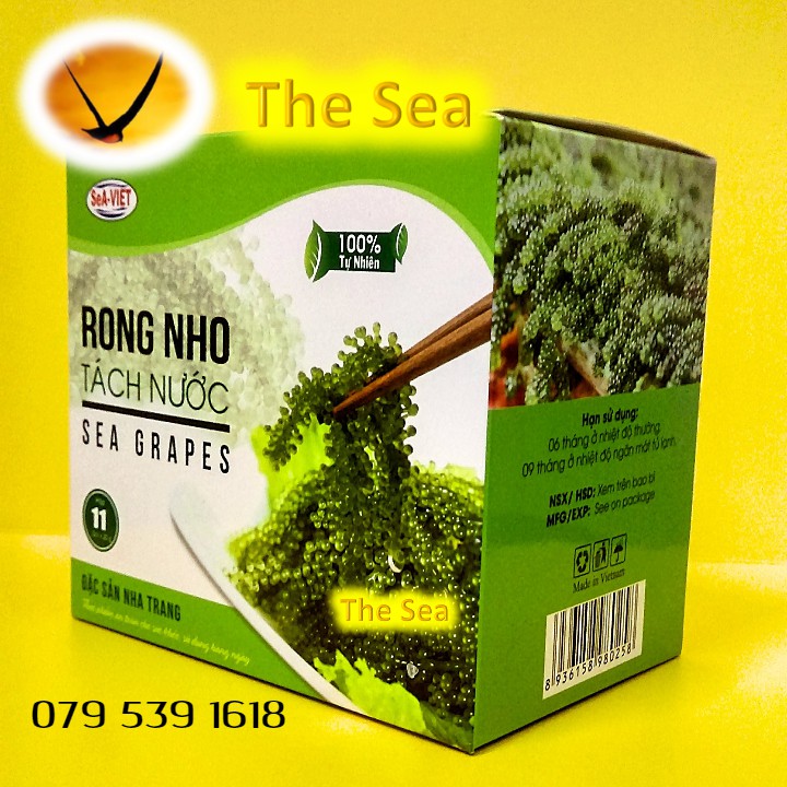 Rong nho tách nước Sea Việt (Nở gấp 10 lần kích thước ban đầu) Hộp 220g 11 gói