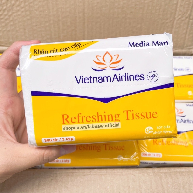 Khăn giấy VNAL 300 tờ x 3 lớp mềm mịn không bụi