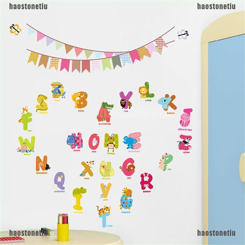 Sticker Dán Tường Họa Tiết Động Vật Hoạt Hình Dễ Thương Bắt Mắt