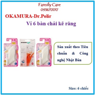 Set 6 Bàn Chải Kẽ Răng Cao Cấp Okamura Asahi/ Dr.Polir(Gói/6 cái)