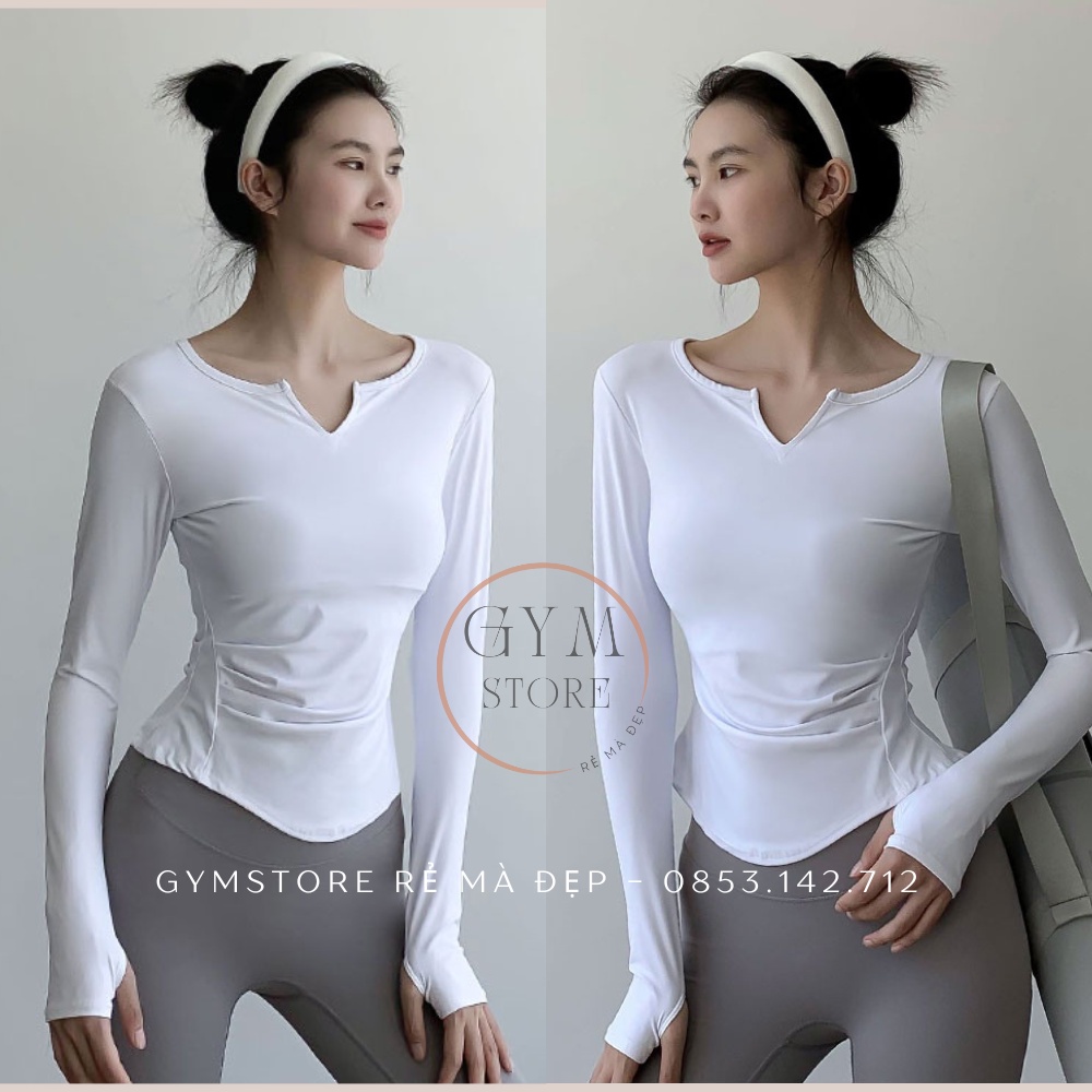 Áo Thun Ôm Body Dài Tay Thể Thao Nữ Tập Gym Yoga ❤️𝐇𝐀̀𝐍𝐆 𝐗𝐈̣𝐍❤️ Tôn Dáng Siêu Mềm Mịn Thoáng Mát 𝑮𝒀𝑴𝑺𝑻𝑶𝑹𝑬 228