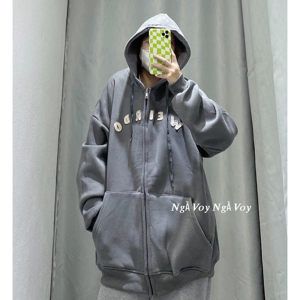 ÁO KHOÁC NỈ THÊU CHỮ WEIRD | BigBuy360 - bigbuy360.vn