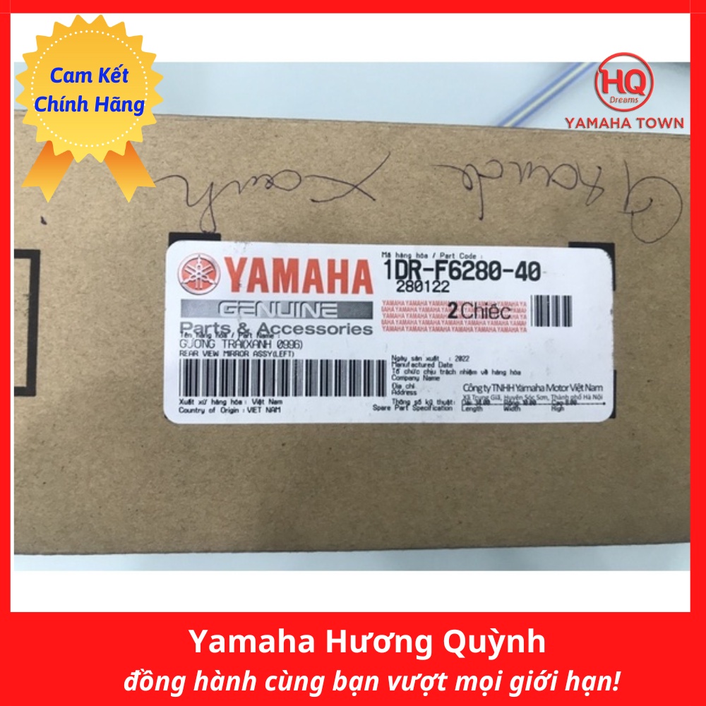 Gương chiếu hậu Grande  (xanh 0996) dùng cho xe Grande chính hãng Yamaha - Yamaha town Hương Quỳnh