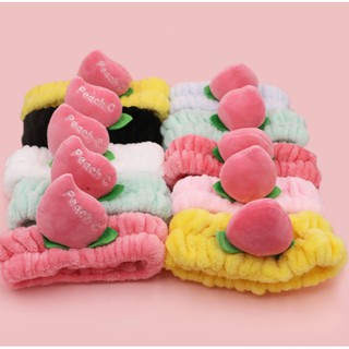 Băng đô quả đào vải bông loại 1 siêu mềm mượt theo phong cách Hàn Quốc