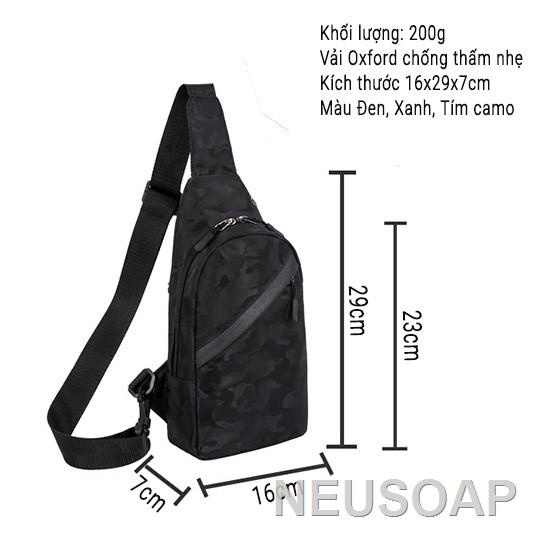 ⊕Túi Đeo Chéo Nam CAMO Thời Trang Hàn Quốc Vải Oxford JM1921 Fiiago Chuẩn & Chất