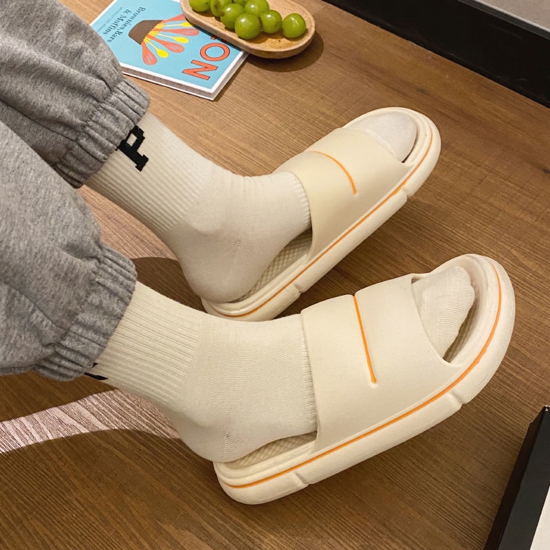 Dép đế bằng quai ngang IELGY chống trượt thiết kế đơn giản thời trang cho nữ