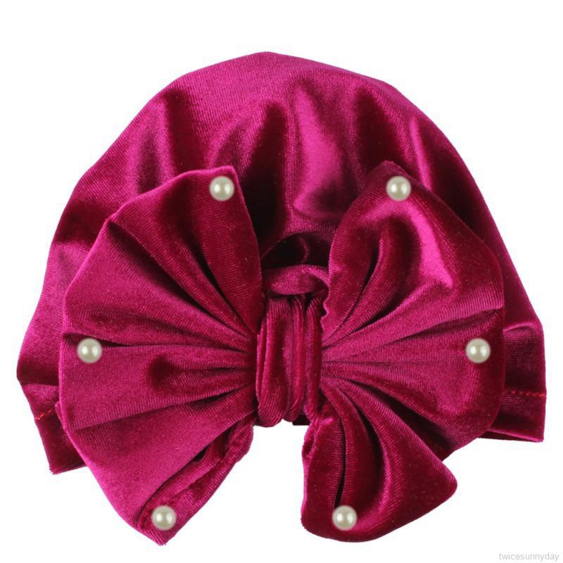 Mũ trùm đầu đính nơ phong cách đáng yêu dành cho bé gái