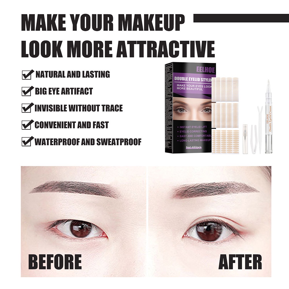 Bộ miếng dán kích mí vô hình tự nhiên lâu trôi | BigBuy360 - bigbuy360.vn