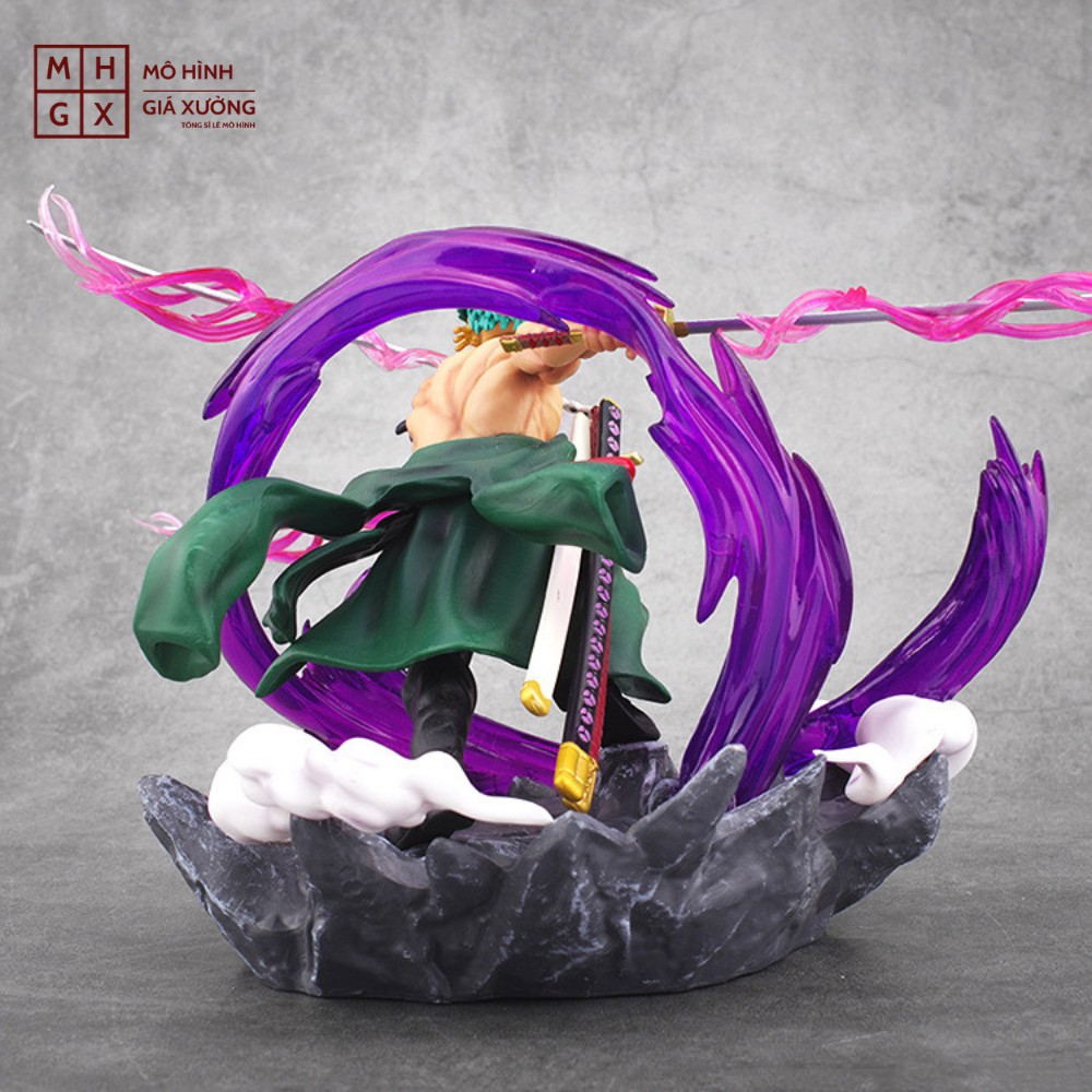 Mô Hình Roronoa Zoro Tam Kiếm Cao 10cm 3000 thế giới Trạng thái chiến đấu - Figure Tượng One Piece Vua Hải Tặc