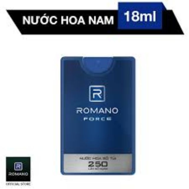 (4 MÙI) Nước hoa cao cấp Romano 18ml