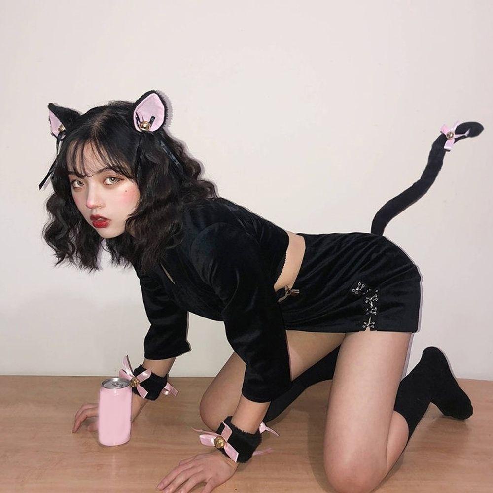 Danilo Set Vòng Cổ + Đôi Găng Tay + Găng Tay + Đuôi Dài Phong Cách Anime Dễ Thương