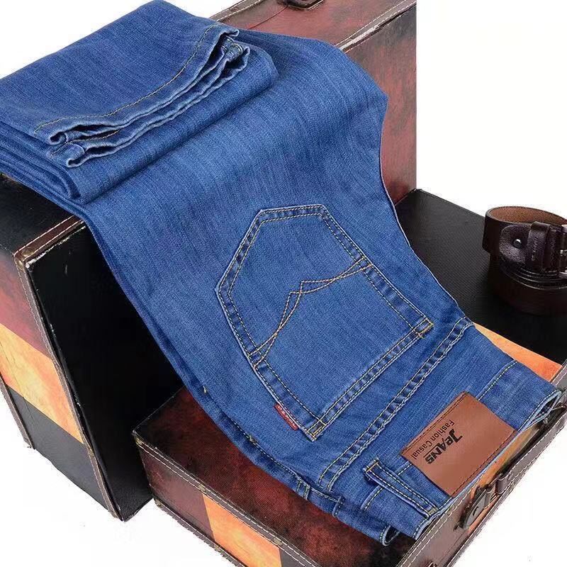 Quần Jeans Dài Lưng Cao Phong Cách Cổ Điển Cho Nam