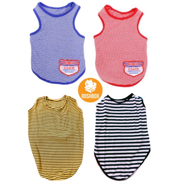 Áo sọc ba lỗ thun cotton