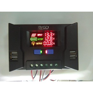 Bộ điều khiển sạc năng lượng mặt trời(NLMT) BYGD có màn hình hiển thị Volt Ampe 20A/30A