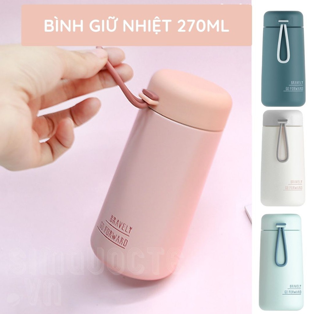 Bình giữ nhiệt thép không gỉ 270ml màu pastel