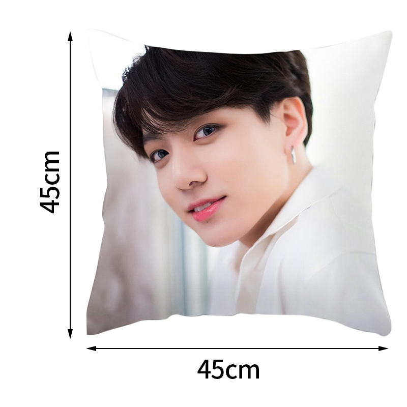 Vỏ Gối Vuông 45x45cm In Hình Bts Bt21