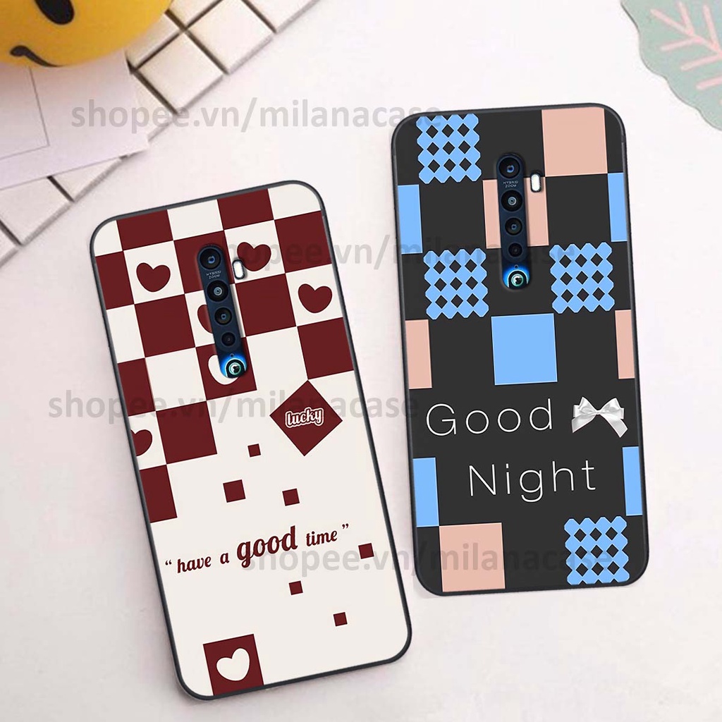 Ốp Oppo Reno 2f / Reno2 F caro họa tiết nhiều màu sắc siêu đẹp thời trang cá tính
