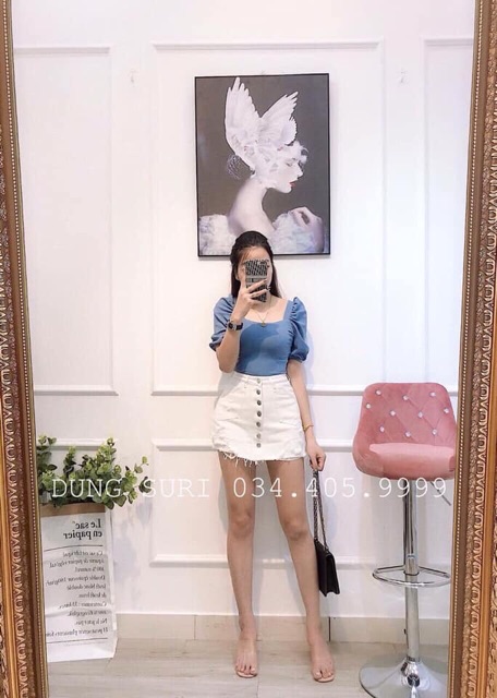 Áo phông tăm tay bồng siêu sang