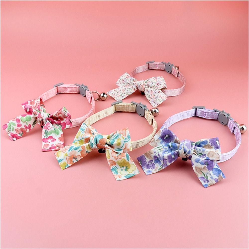 [COD] Vòng Cổ Gắn Nơ Và Chuông Dễ Thương Tùy Chỉnh Cho Mèo Cưng