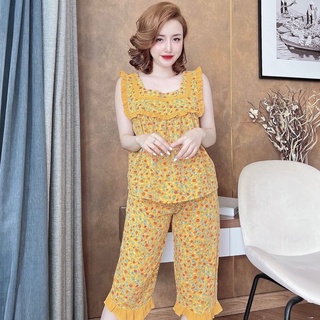 Bộ lửng mặc nhà hoạ tiết siêu xinh cho nữ
