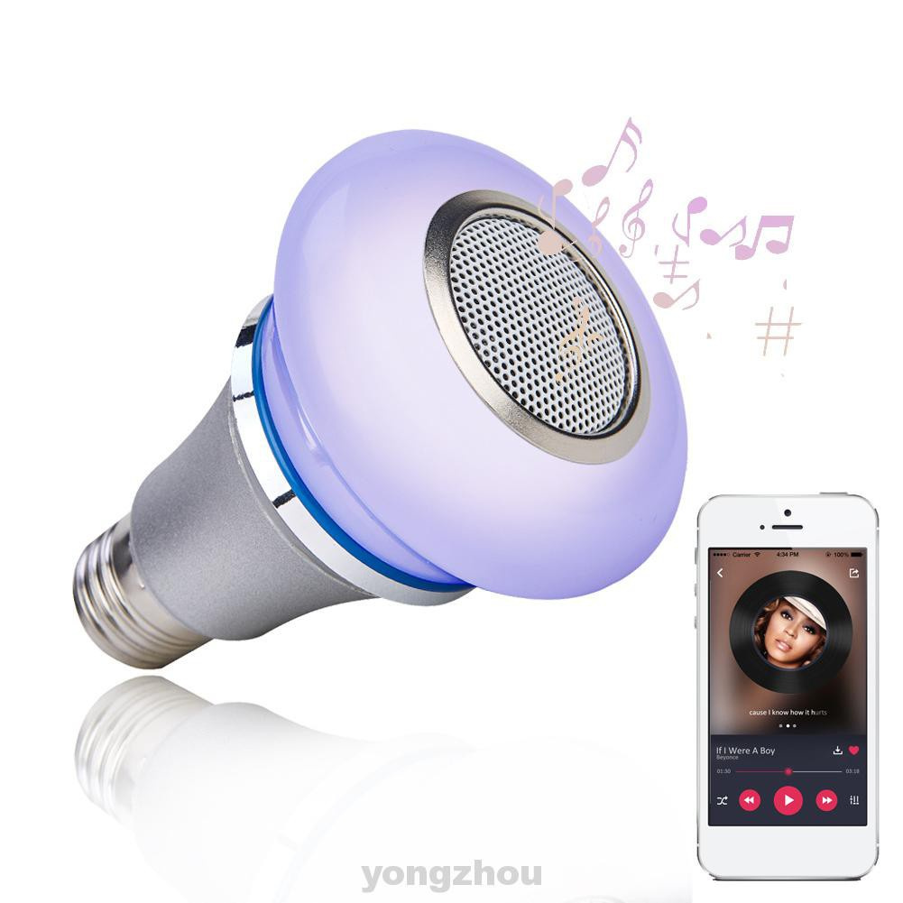 Wireless Remote Control Dimmable RGB Color Changing Bluetooth Speaker Music Light Bulb