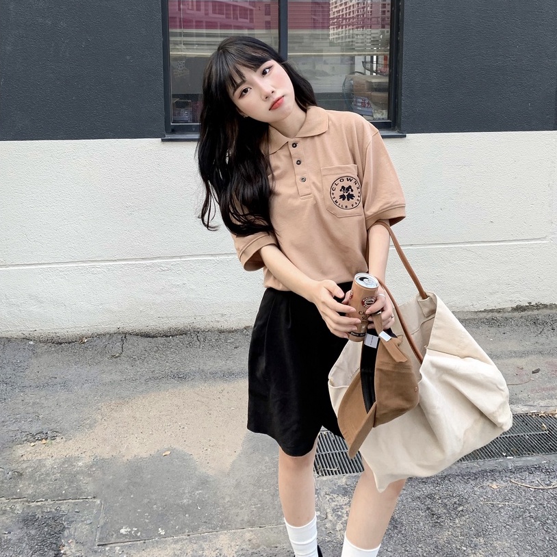 Áo thun polo nam nữ tay lỡ local brand Clownz Graffiti unisex form rộng, cổ bẻ