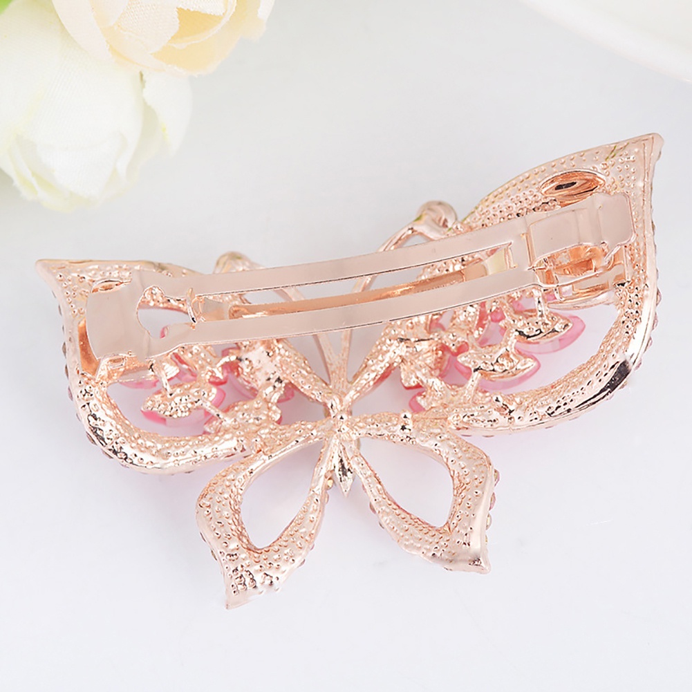 Kẹp tóc hình bướm đính đá xinh xắn dành cho nữ