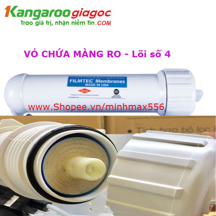 VỎ ĐỰNG MÀNG LỌC RO SỐ 4 | VỎ CHỨA MÀNG LỌC RO - SỐ 4