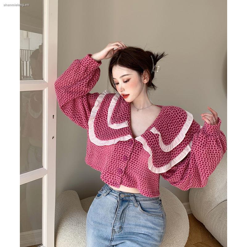 Áo Sơ Mi Tay Dài Cổ Búp Bê Dáng Rộng Thời Trang Mùa Thu Cho Nữ