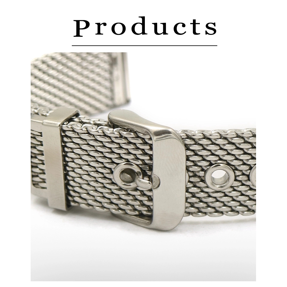 Dây đeo đồng hồ có khóa chất liệu thép không gỉ 1.0 18mm 20mm 22mm 24mm
