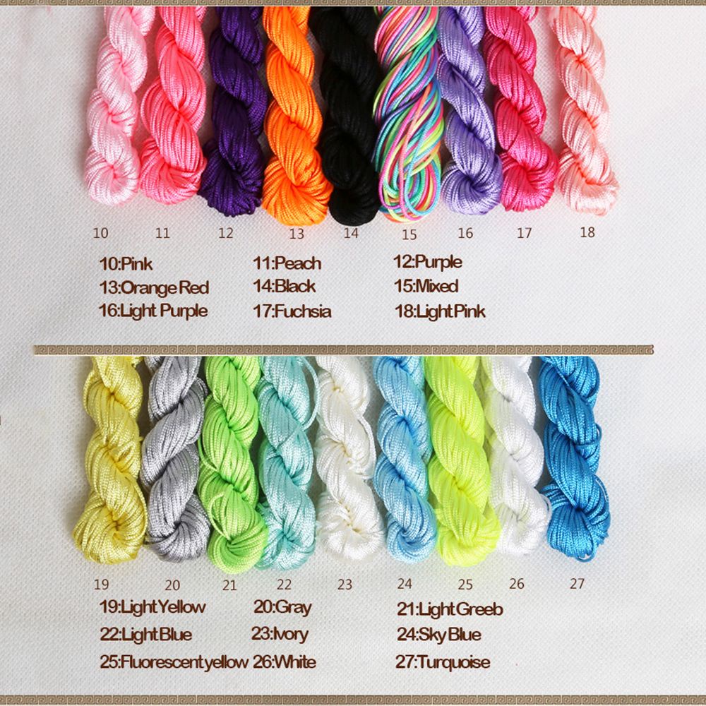 Cuộn dây vải lụa satin 2mm mềm mại dài 20m nhiều màu dùng làm đồ thủ công