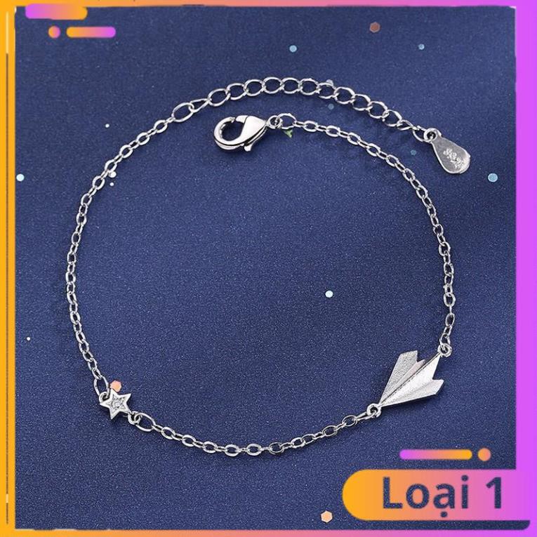 [Khuyến Mãi Sốc] Lắc tay bạc nữ hình ngôi sao máy bay dễ thương | BigBuy360 - bigbuy360.vn