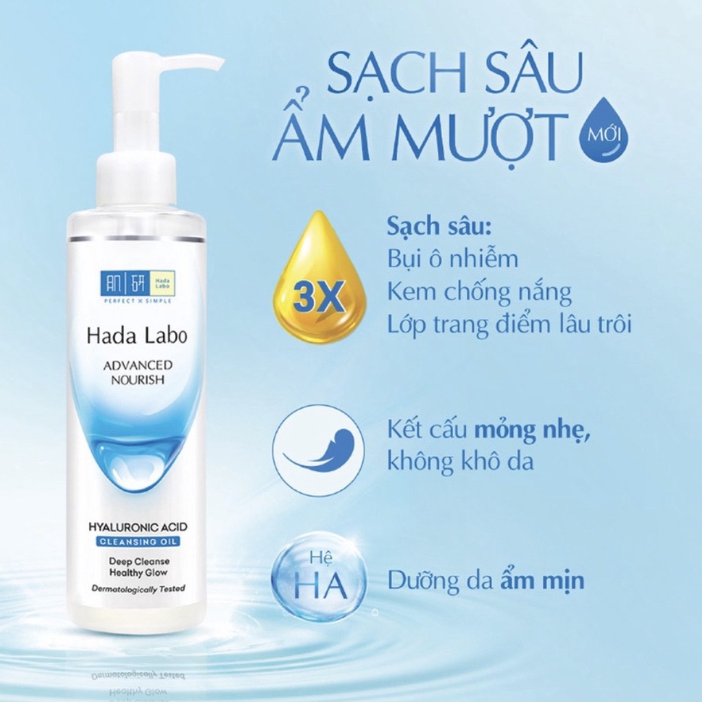 Bộ 4 sản phẩm chăm sóc da dưỡng ẩm tối ưu Hada Labo Advanced Nourish