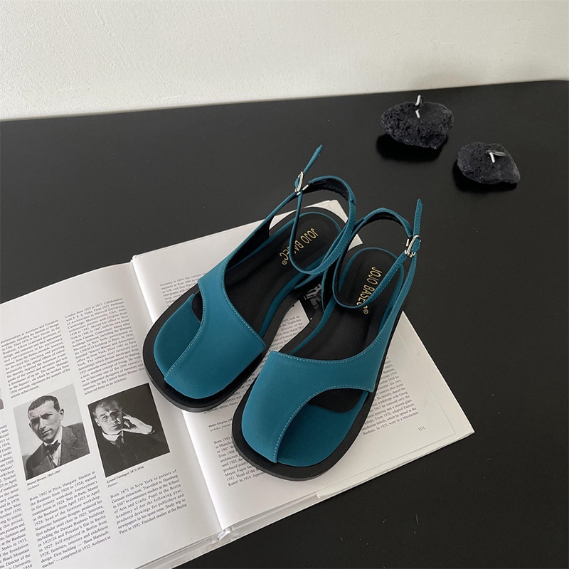 Sandal IELGY đế bệt mềm thiết kế khóa cài thời trang đi biển cho nữ