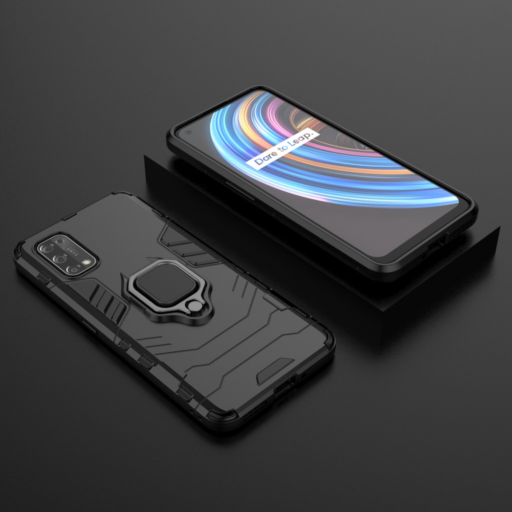 Ốp lưng Oppo Realme X7 / Realme Q2 Pro / Realme Q5 Pro Iron Man Iring chống sốc siêu bền giá đỡ xem phim