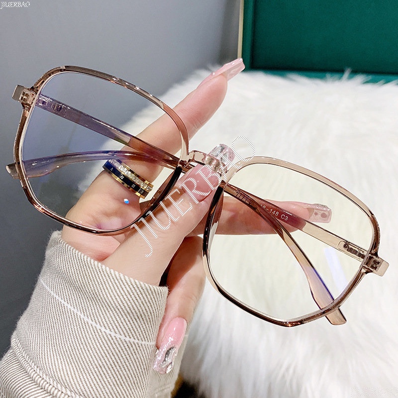 Kính Mát Gọng Vuông Oversize Chống Bức Xạ TR90 Đính Kim Cương Lấp Lánh