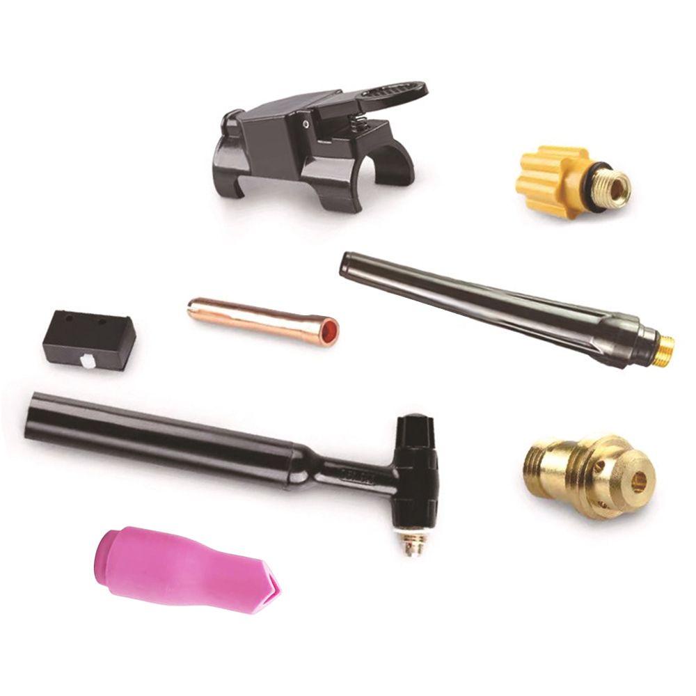 LONTIME Bộ 10 Phụ Kiện Vòi Sứ Hàn Argon Arc TIG 90° Phụ Kiện Gắn Góc Bên Trong Xe Hơi Tiện Dụng