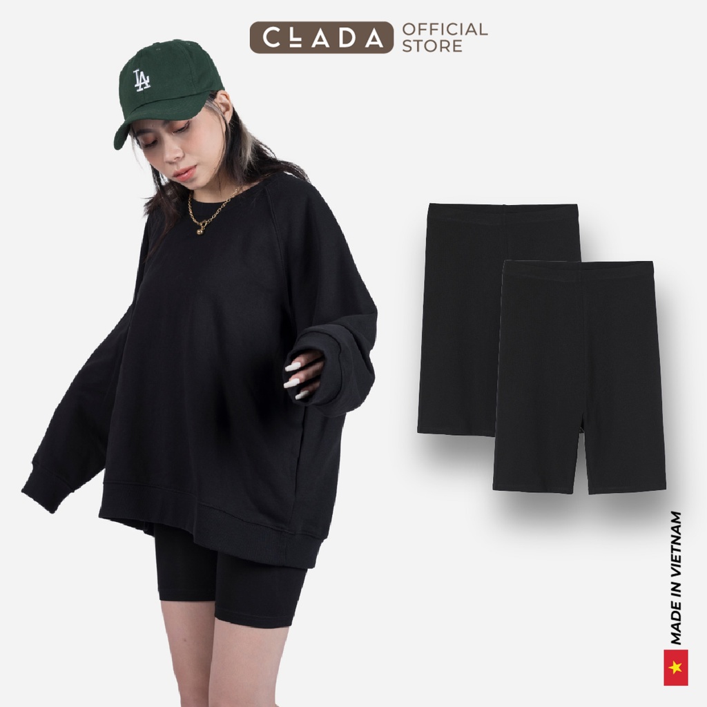 Combo 2 Quần legging short mặc trong cotton CLADA Essential